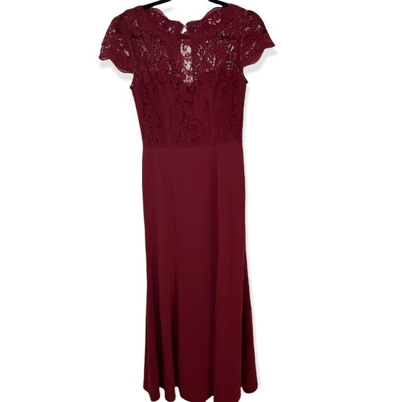 Jenny Packham Bridesmaid Dress JP1001 Burgundy - Picture 4 of 10